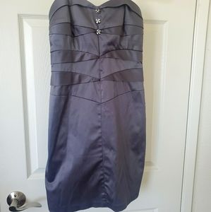 Grey short prom dress